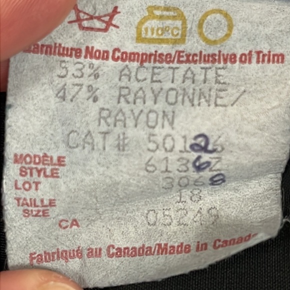 Vintage 90s Black White Polka Dot Wide Leg Pull On Stretch Waist Pants Plus 18 - Picture 8 of 8